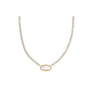 Kendra Scott - Necklace - Elisa Tennis Necklace - Gold Ivory Mother Of Pearl
