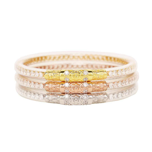 BUDHA GIRL - Three Queens All Weather Bangles® (AWB®) - Clear Crystal - Findlay Rowe Designs