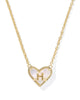 Kendra Scott - Necklace - Ari Heart Letter - Gold Short Pendant