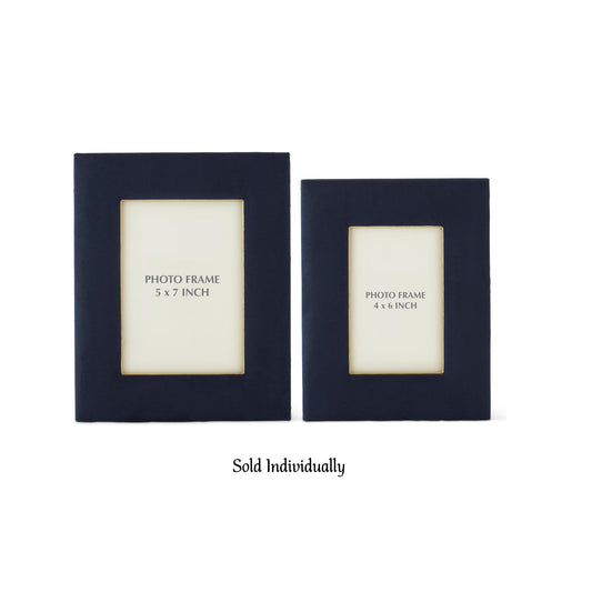 Frames - 4x6 or 5x7 - Navy Blue Suede & Gold - Findlay Rowe Designs