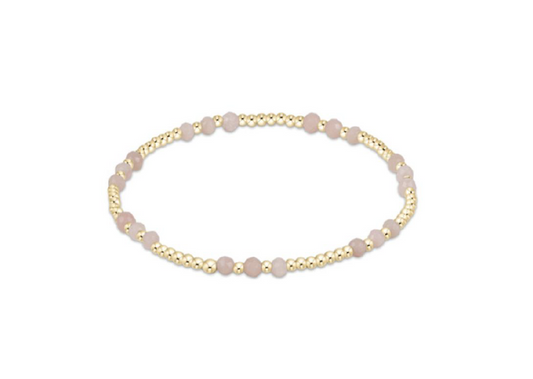 Enewton - Gemstone Gold Joy Pattern 3MM Bead Bracelet - Pink Opal