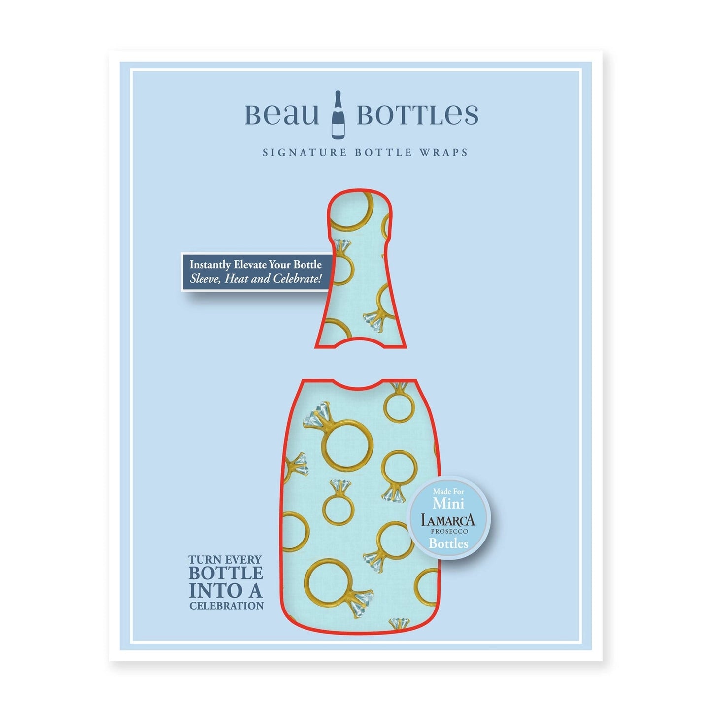 Beau Bottles - Mini Prosecco Wrap - 187ml - Set of 3 - Findlay Rowe Designs
