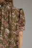 Entro - Dress - Midi Puff Sleeve High Neck - Olive - Findlay Rowe Designs