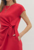 Entro - Dress - Mini Wrap Tie - Red - Findlay Rowe Designs