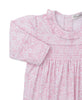 Kissy Kissy - Smocked Footie - Country Gardens - Pink - Findlay Rowe Designs