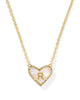 Kendra Scott - Necklace - Ari Heart Letter - Gold Short Pendant