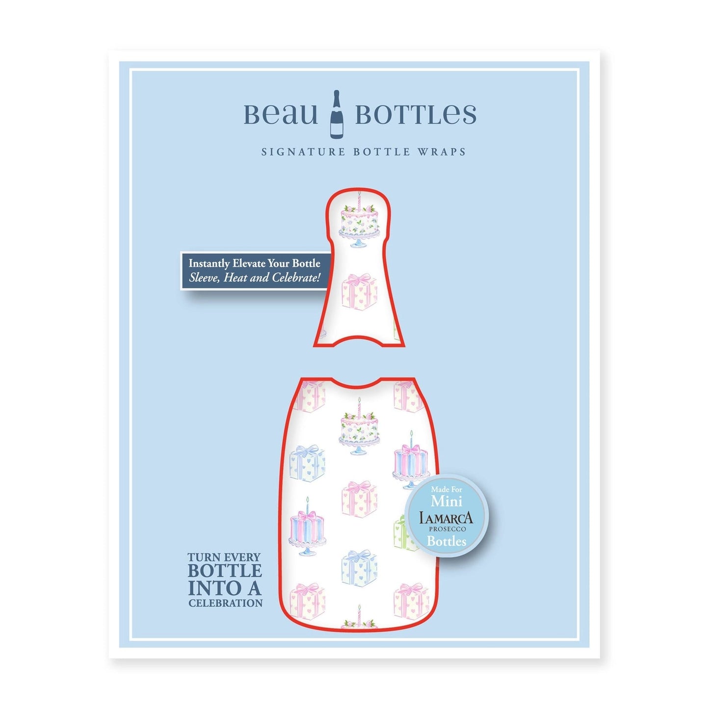Beau Bottles - Mini Prosecco Wrap - 187ml - Set of 3 - Findlay Rowe Designs