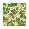 Caspari - Luncheon Napkins - Holly And Fretwork White