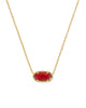 Kendra Scott - Elisa Pendant Necklace - Gold Red Kyocera Opal