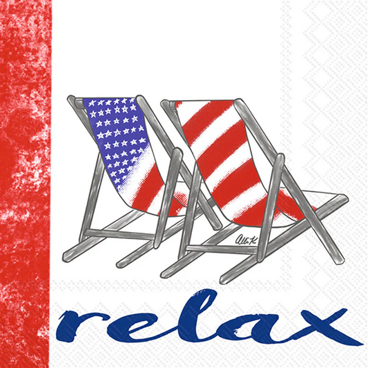 Napkin - Cocktail - Beach Chair Relax - Findlay Rowe Designs