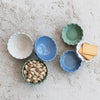 Scalloped Bowl - White Green or Blue - Findlay Rowe Designs