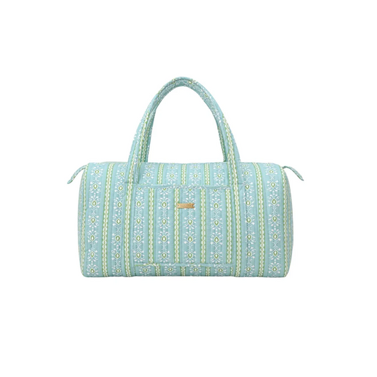 Laura Park - Signature Duffle - Rosemary Stripe Blue - Findlay Rowe Designs