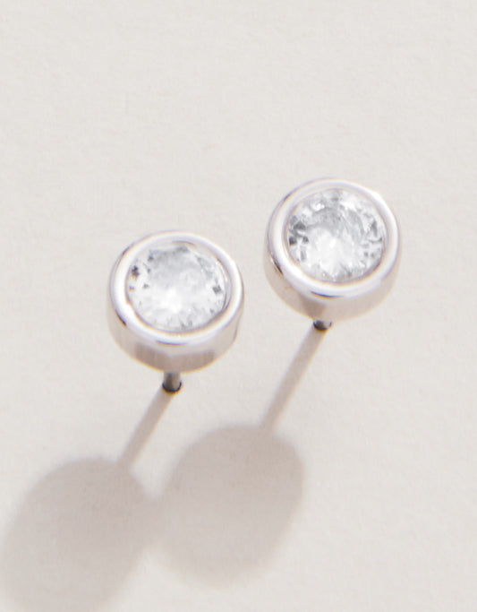 Spartina - Earrings - Sea La Vie Stud Silver Earrings Ray of Hope Gem - Findlay Rowe Designs