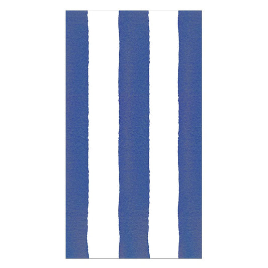 Caspari - Guest Towel Napkin - Cafe Stripe Navy Paper Linen - Findlay Rowe Designs