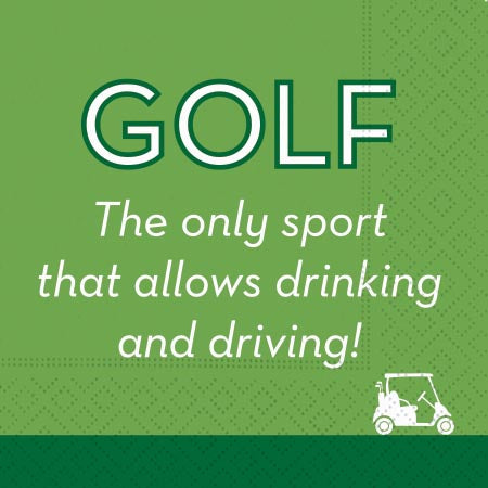 Cocktail Napkin - Golf Drink and Drive - Findlay Rowe Designs