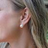 Earring - Stud - Pearl Auburn AU Logo - Findlay Rowe Designs