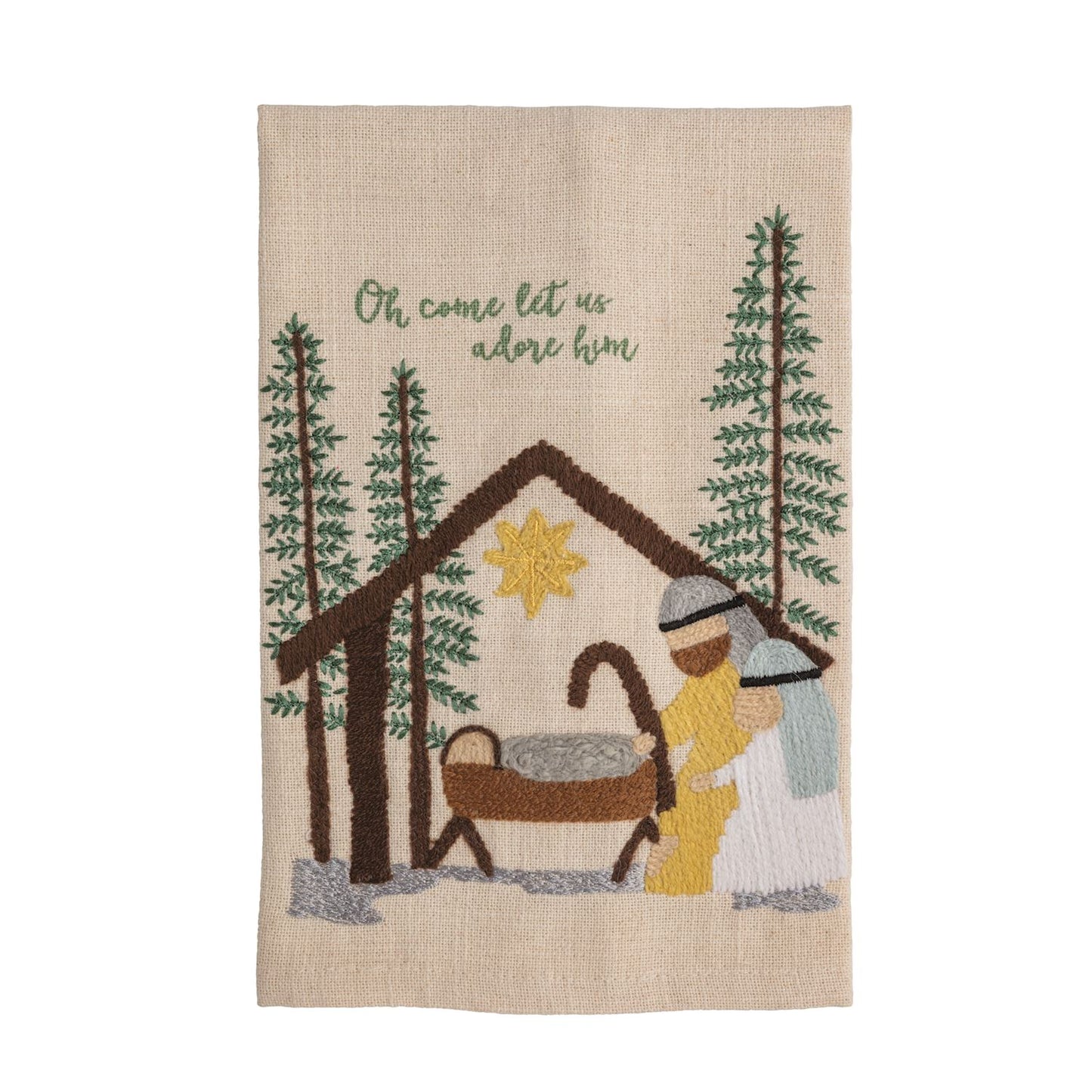 Mud Pie - Tea Towel -Nativity Embroidered - Findlay Rowe Designs