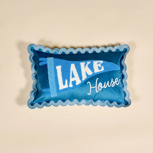 Pillow - Lake House - Blue Pennant - Findlay Rowe Designs