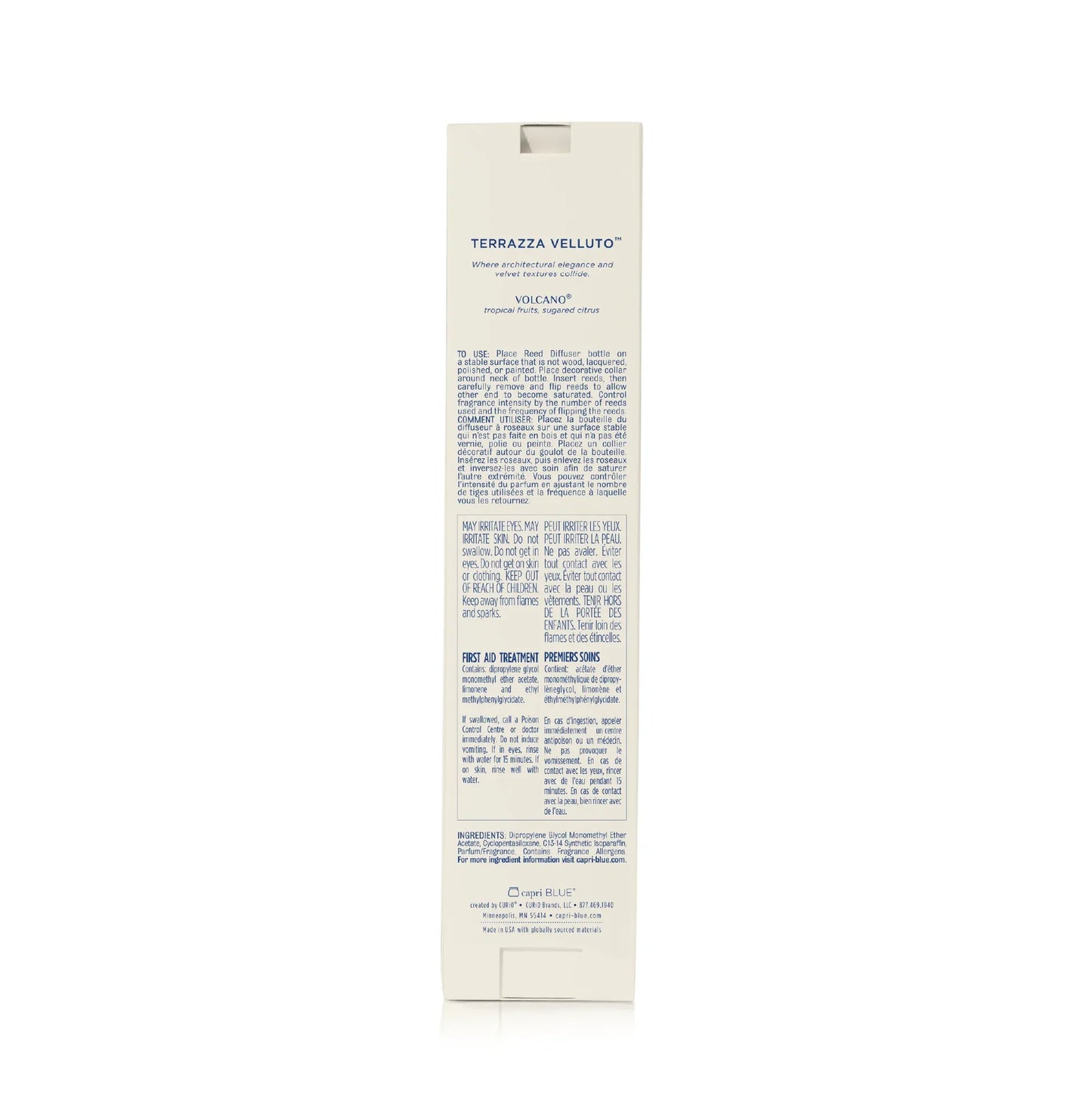 Capri Blue -  Reed Diffuser 8oz - Volcano Terrazza Velluto - Findlay Rowe Designs