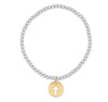 enewton- classic gold 3mm bead bracelet -blessed disc - Findlay Rowe Designs