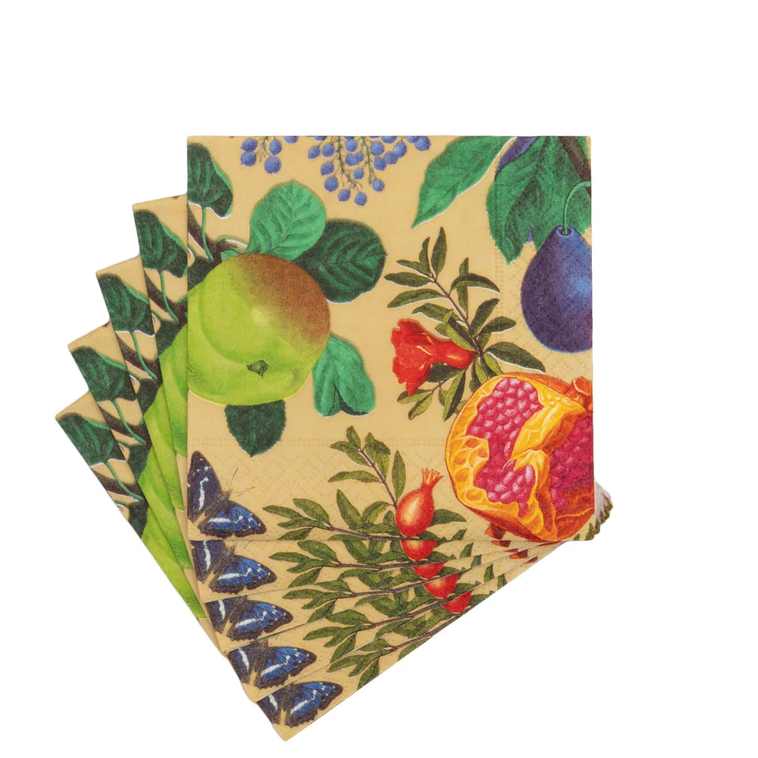 Caspari - Cocktail Napkins - Royal Orchard Gold 2