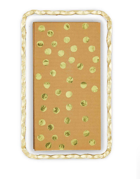 Mud Pie - Gold Dot Guest Towel Caddy Set