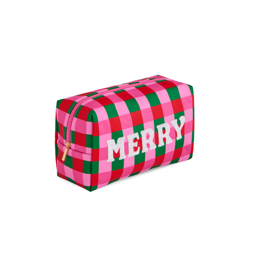 Shiraleah - Cara Checkered "Merry" Zip Pouch