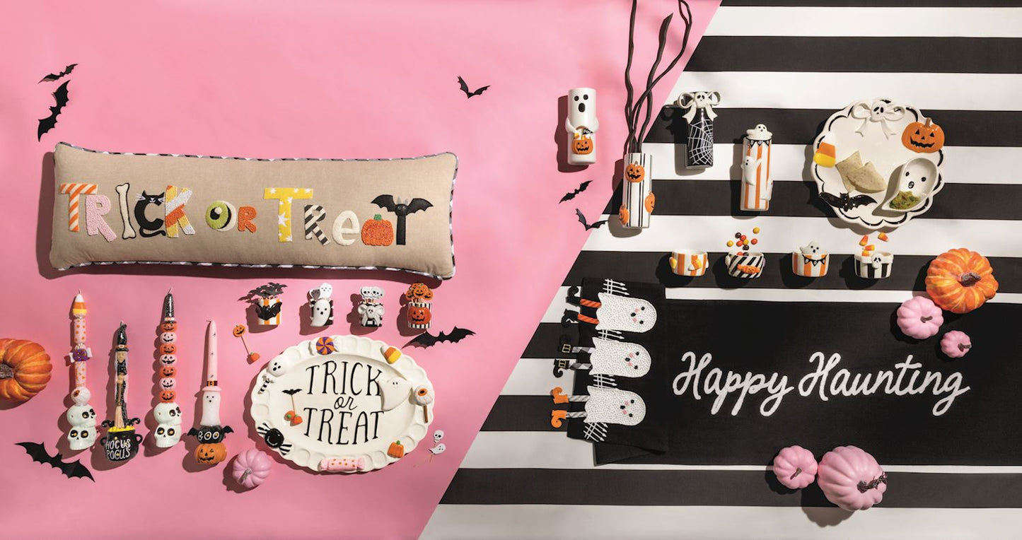 Mud Pie -  Long Pillow - Trick Or Treat - Findlay Rowe Designs