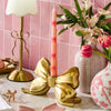 Taper Candleholders - Large Gold Bow