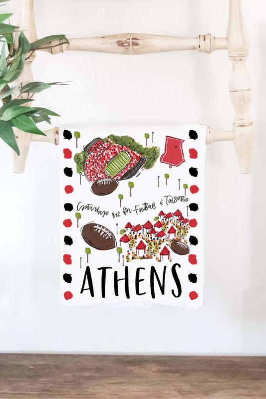 Happy By Rachel- Athens, Ga Tea Towel - Findlay Rowe Designs