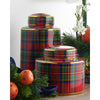 Ginger Jar - Red Tartan Plaid - 12in - Findlay Rowe Designs