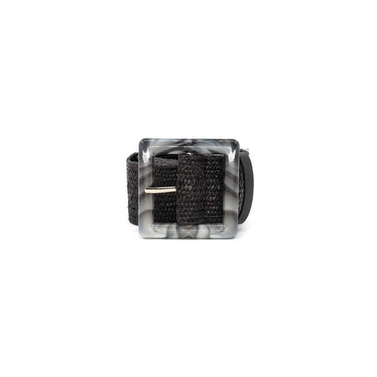 BC Bags - Elastic Belt -  Marble Buckle - Black - Findlay Rowe Designs