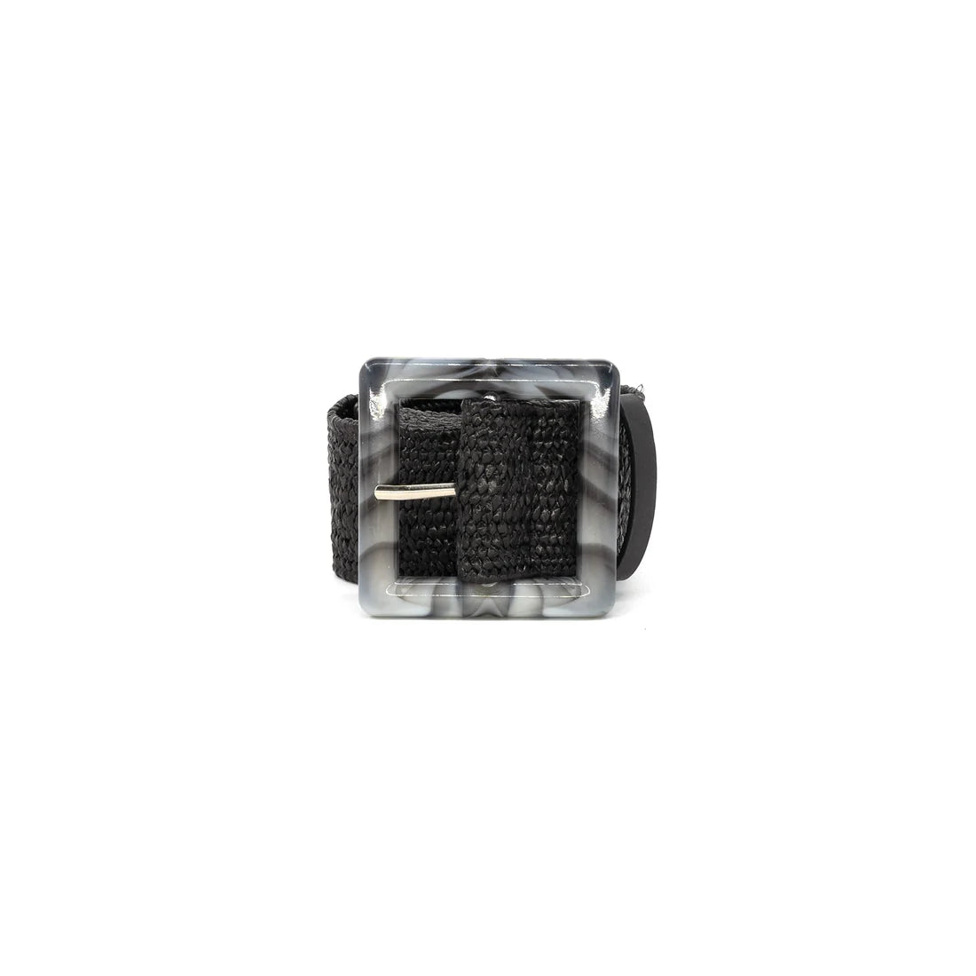 BC Bags - Elastic Belt -  Marble Buckle - Black - Findlay Rowe Designs