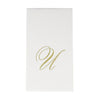 Caspari - Guest Towel Napkin - White Pearl-Paper Linen Napkin - Monogram - Findlay Rowe Designs