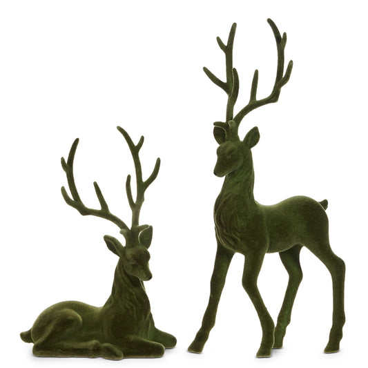 Deer - Green Flocked
