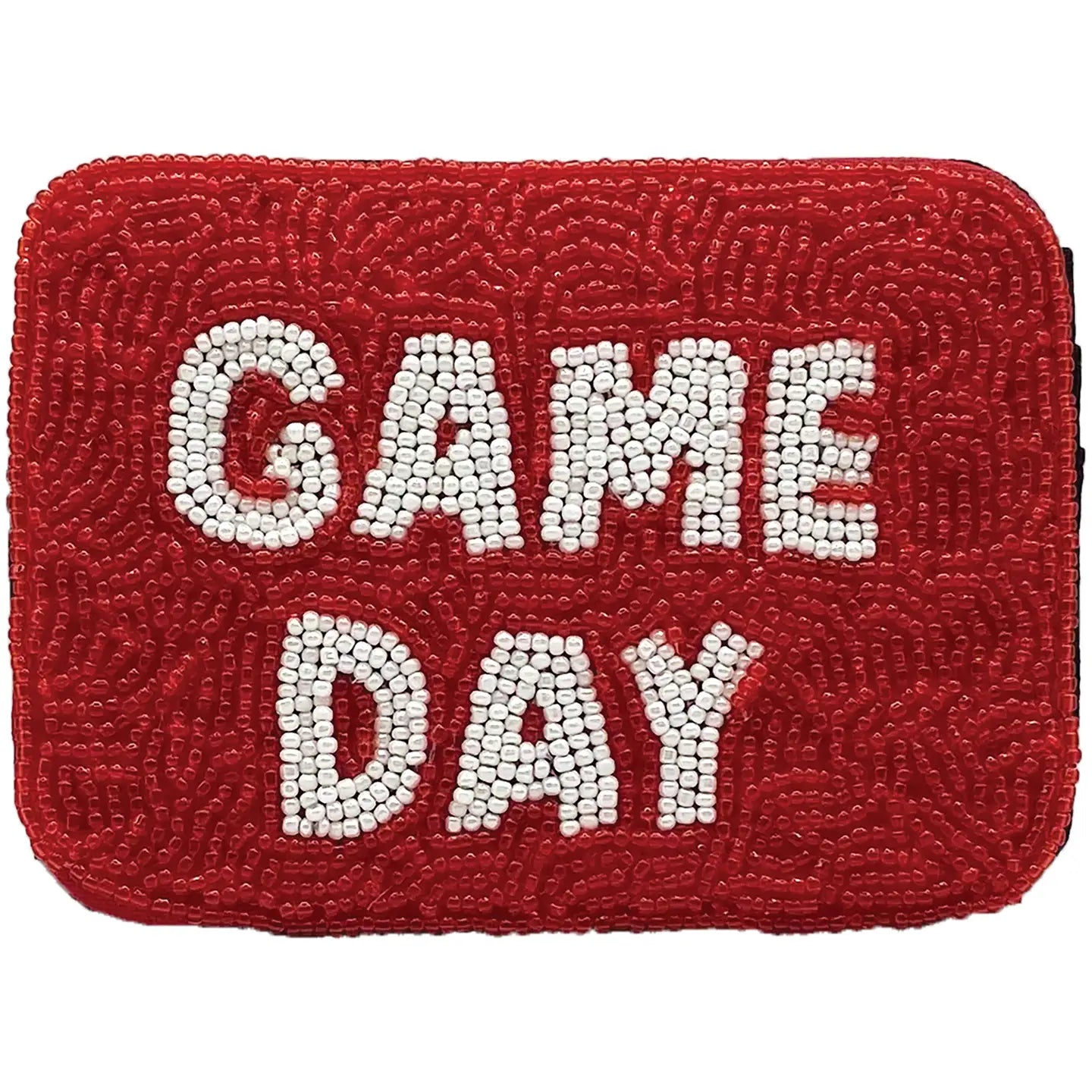Beaded Card Holder - Game Day - Red - Findlay Rowe Designs