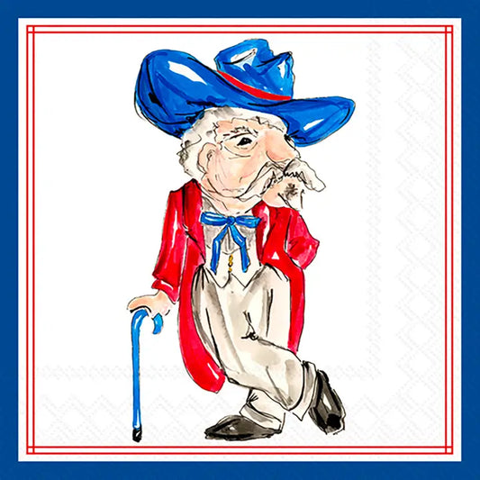 Rosanne Beck - Cocktail Napkins - Blue Colonel Rebel
