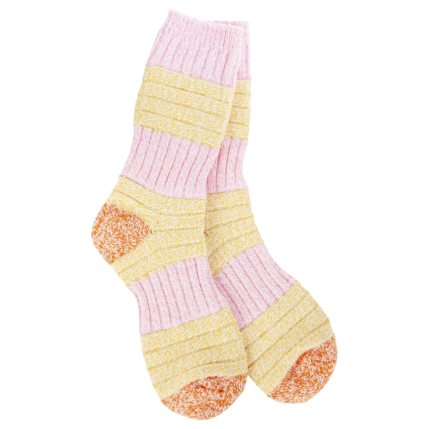 World's Softest Socks - Weekend Patch Crew - Pink Honey