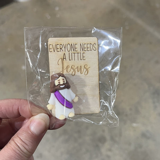 Everybody Needs A Little Jesus - Wood Plaque - Findlay Rowe Designs