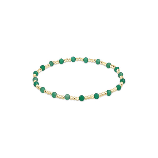 Enewton - Gemstone Gold Sincerity Pattern 3mm Bead Bracelet -  Faceted Green Onyx - Findlay Rowe Designs