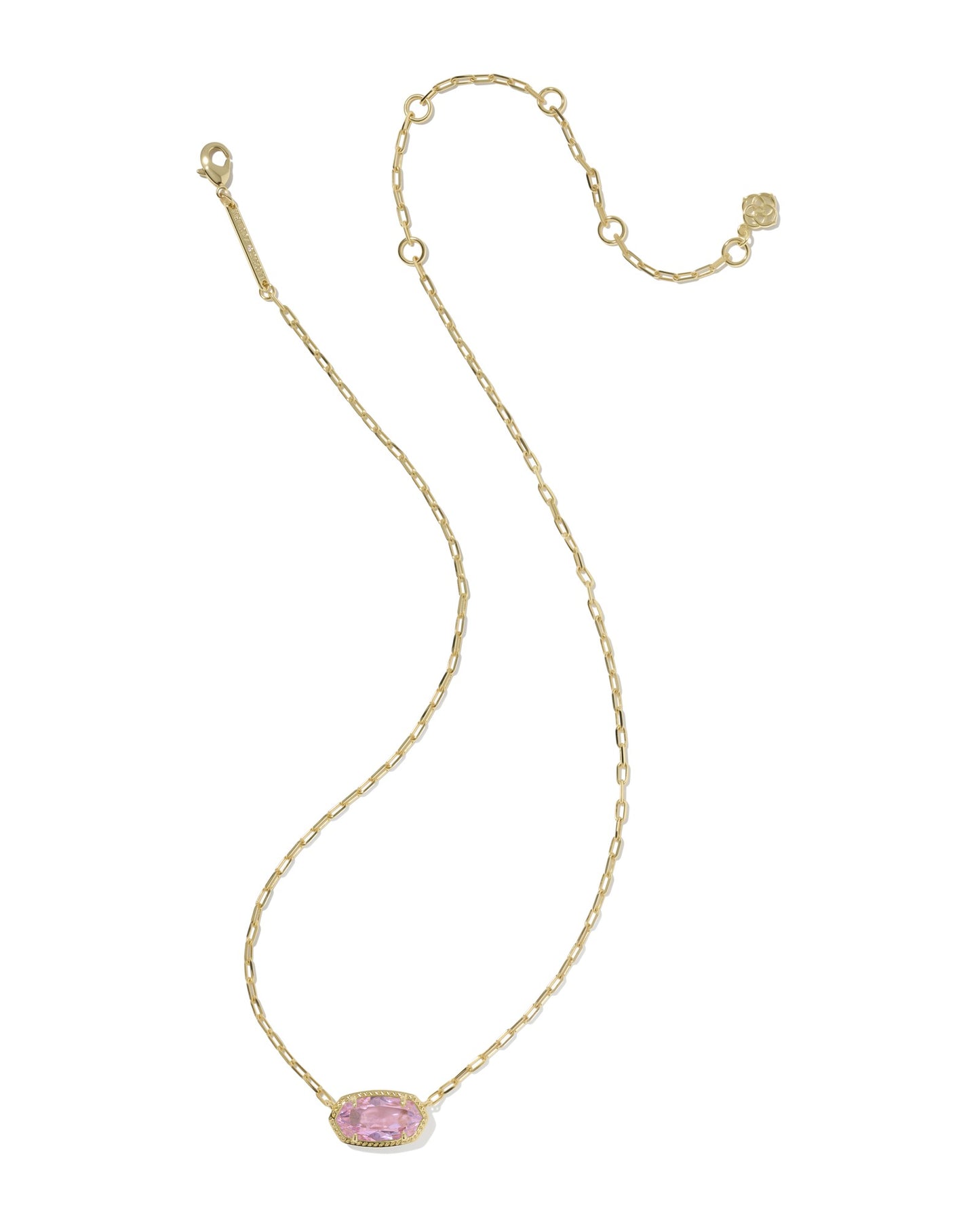 Kendra Scott - Necklace - Elisa Gold Pendant - Light Pink CZ