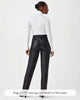 Spanx- Leather-Like Straight Leg Pant in Luxe Black