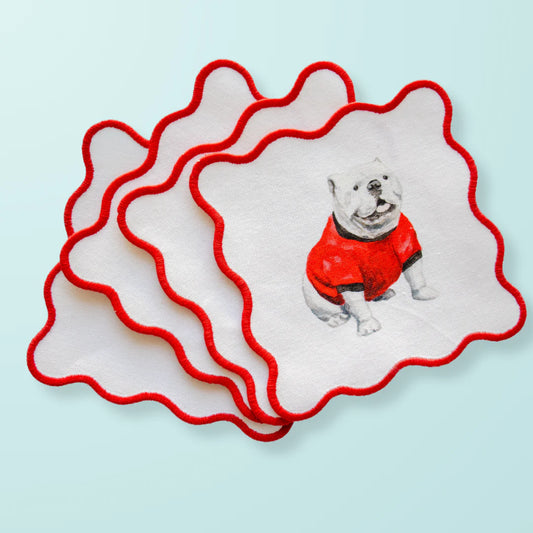 Taylor Paladino - Cocktail Squares - Bulldog - Set 4 - Findlay Rowe Designs