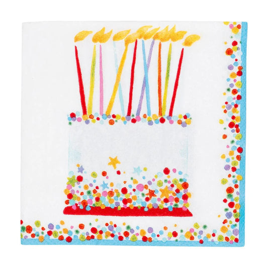 Caspari - Cocktail Napkins - Birthday Cake - Findlay Rowe Designs