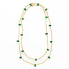 Ink & Alloy - Necklace - Portia Brass Glass Beads - Green - Findlay Rowe Designs