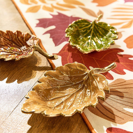 Autumn Allure  Enameled Leaf Plate - Findlay Rowe Designs