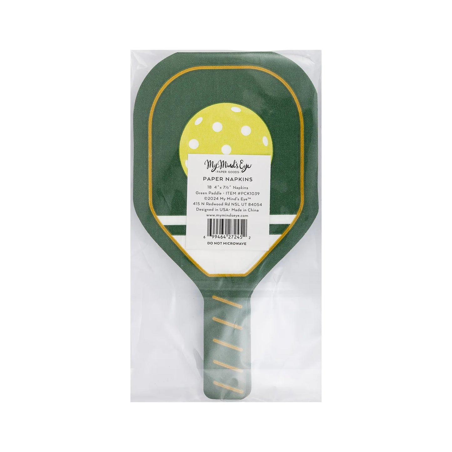 Dinner Napkin - Pickleball Green Paddle