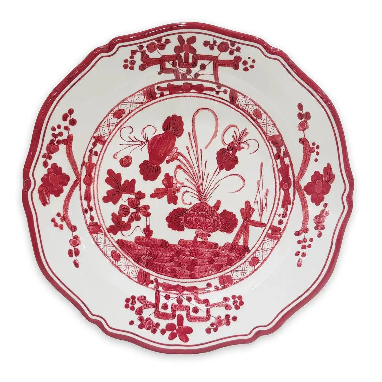 Beatriz Ball - VIDA Faenza Dinner Plate - White and Red - Findlay Rowe Designs
