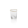 Zodax - Aperitivo Triangular Double Old Fashioned Glass - Clear with Gold Rim - Findlay Rowe Designs