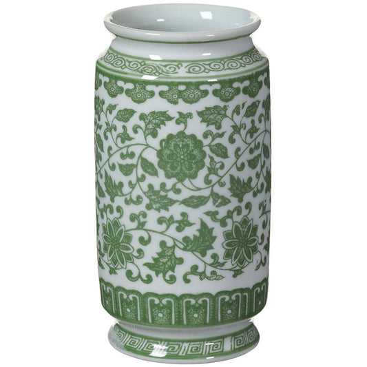 Ceramic Vase 6in - Green White - Findlay Rowe Designs